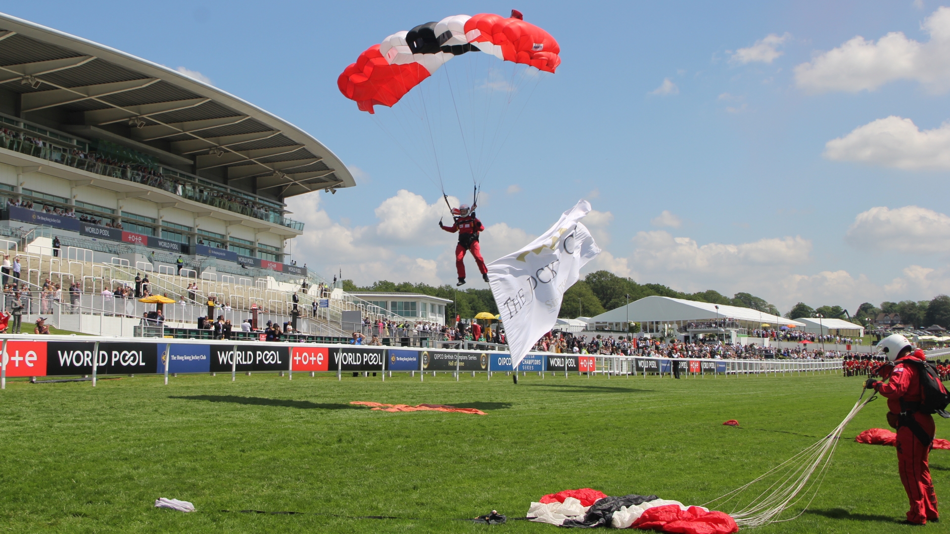Epsom Downs 2021 Red Devils parachute display team